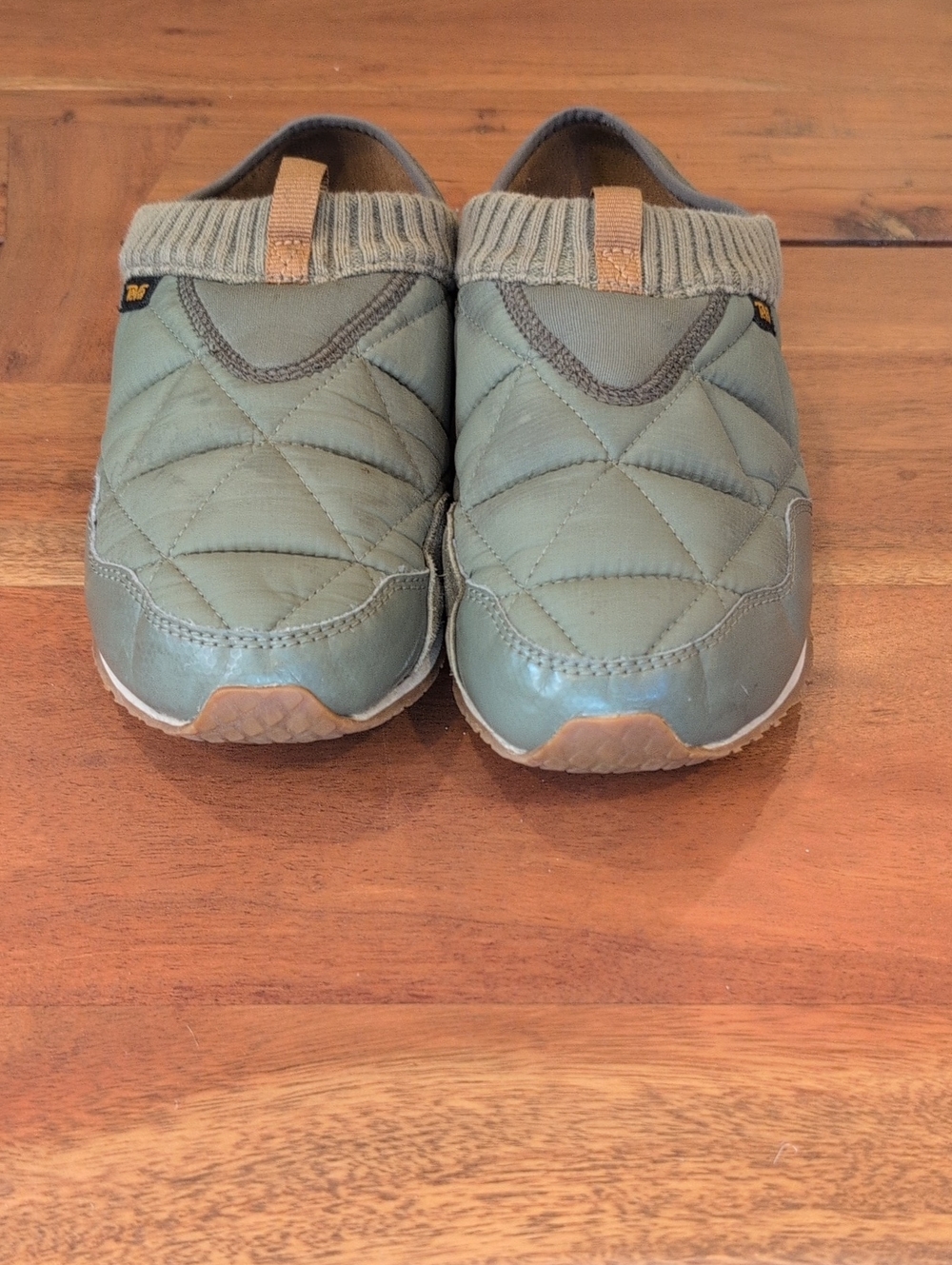 Teva Quilted Olive Slippers